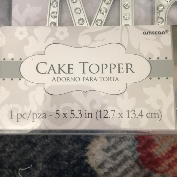 Mr. & Mrs. Rhinestone Cake Topper - Picture 3 of 5